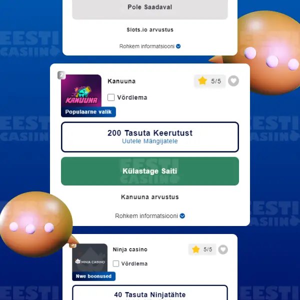 Parimad Kiir Kasiinod Eestis: Kuidas Need Valida?